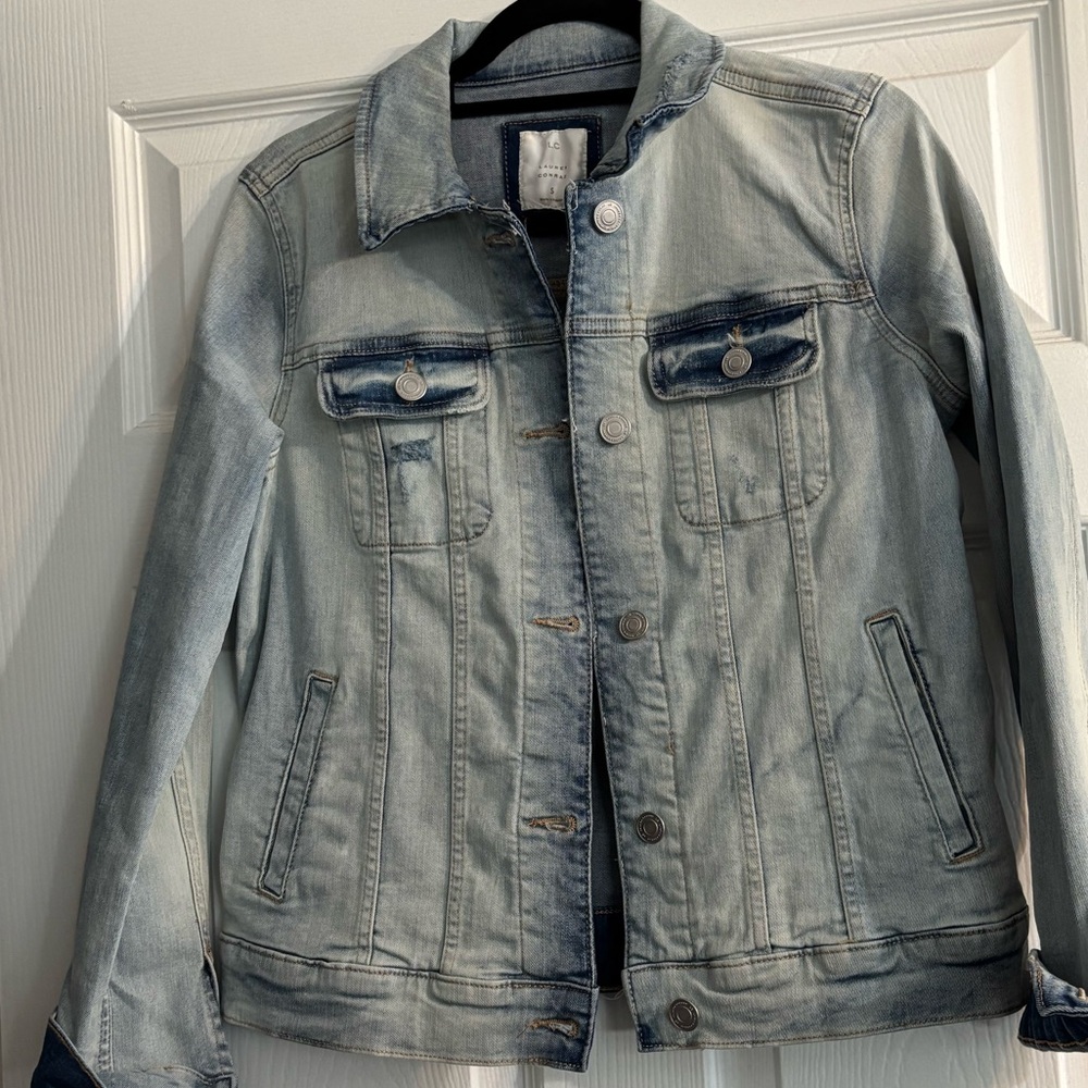 LC Lauren Conrad Light Blue Jean Jacket - Picture 1 of 6